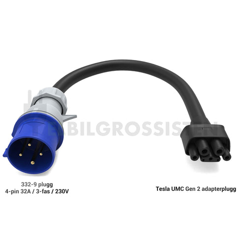 Tesla UMC Gen 2 Adapter - Overgang - 332-9 - 32A 3P 230V - Elbilgrossisten